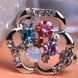 Брошка жіноча Візерунок металева срібляста на шпильці украшенная кристаллами (арт. br_a0322_02)